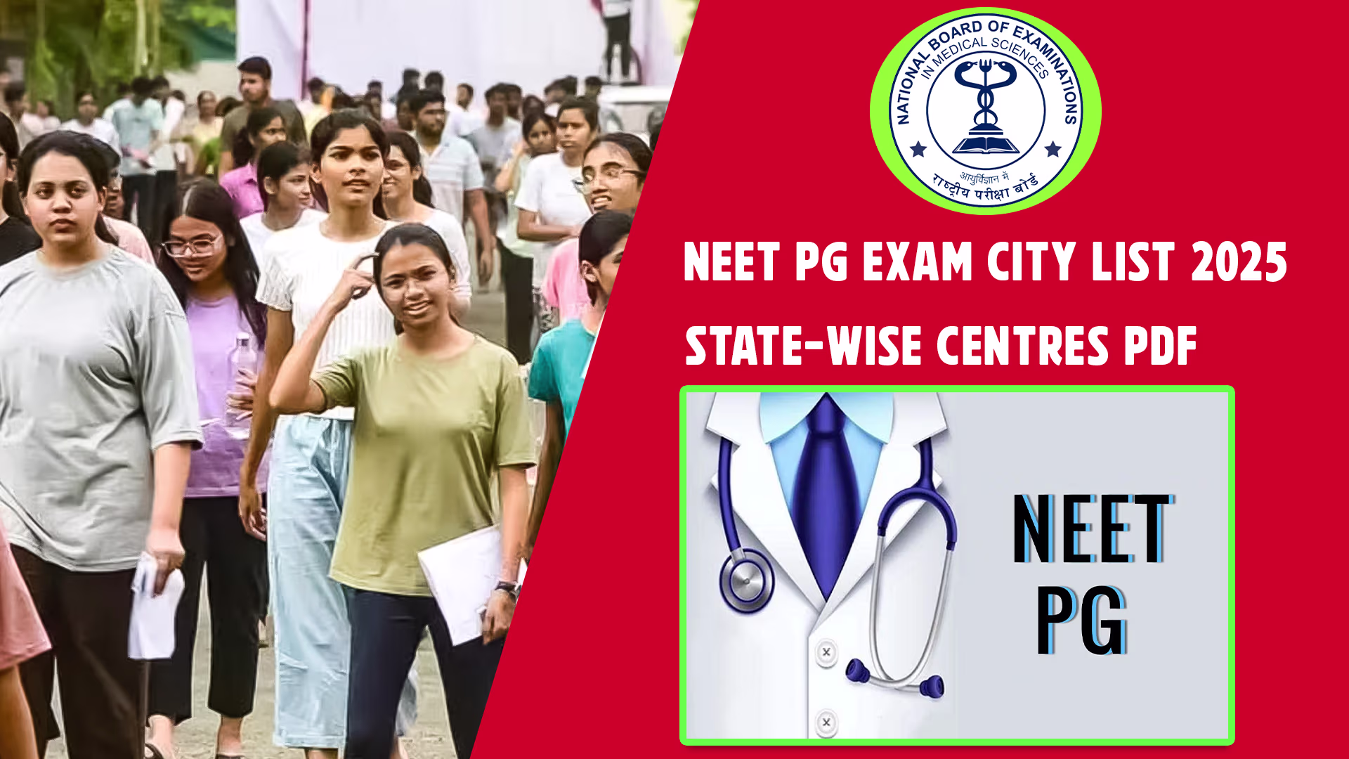 NEET PG Exam City List 2025