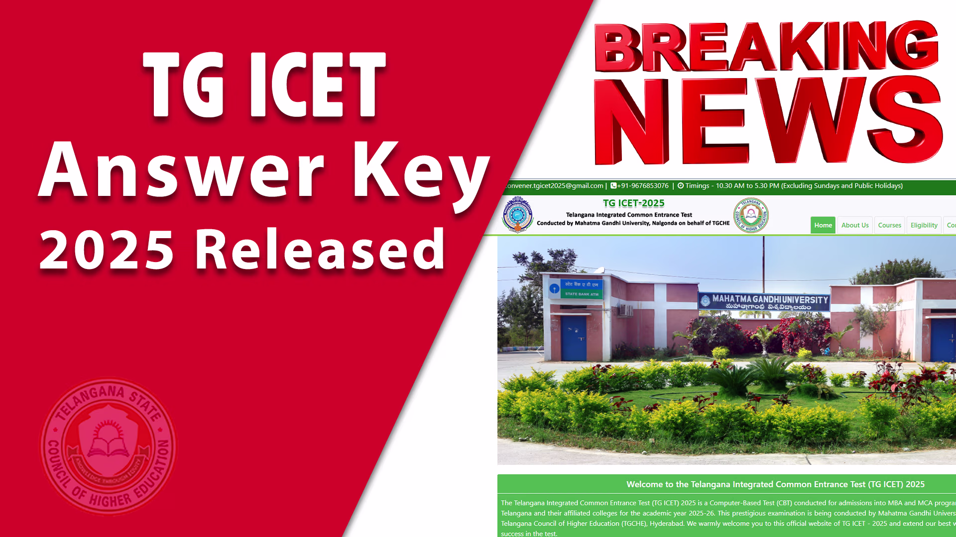 TG ICET Answer Key 2025 Released